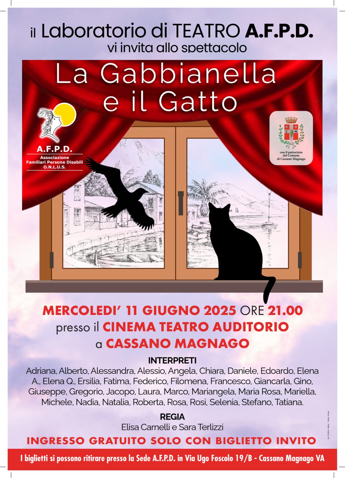 Locandina spettacolo teatrale “La Gabbianella e il Gatto” Locandina spettacolo teatrale
