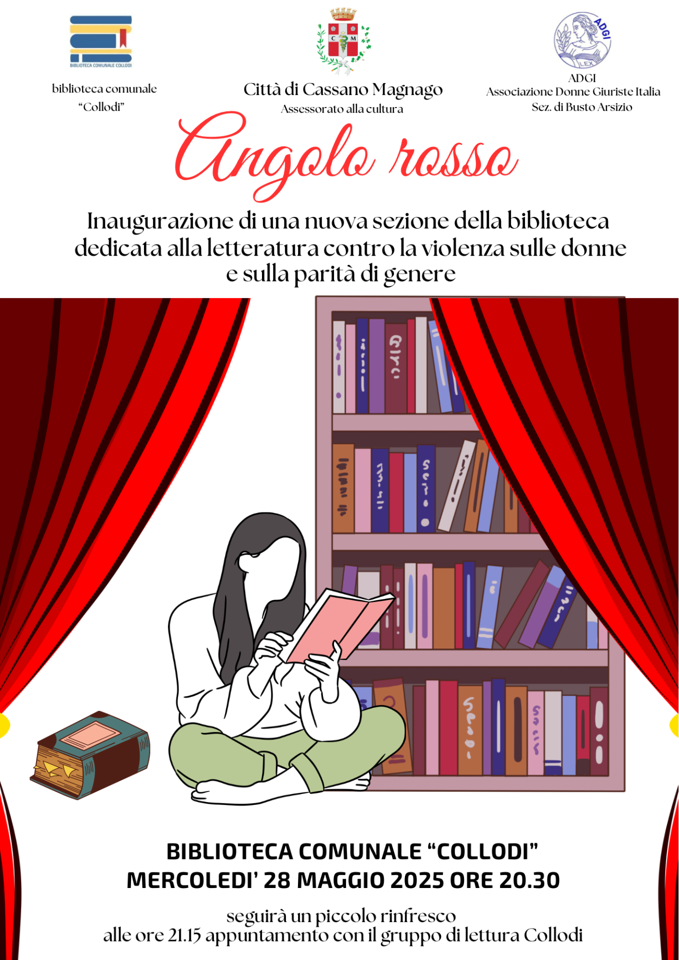 Locandina Angolo Rosso biblioteca Collodi