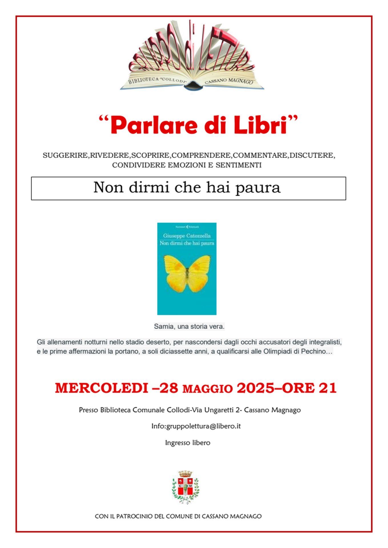 Locandina Evento Parlare di libri
