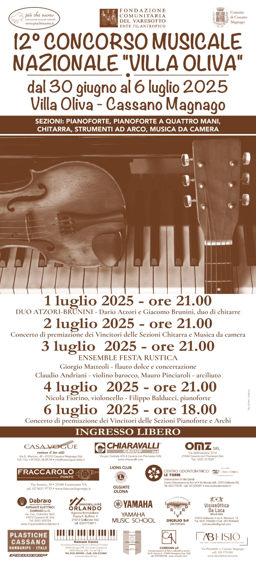 Concorso musicale Villa Oliva Concorso musicale Villa Oliva