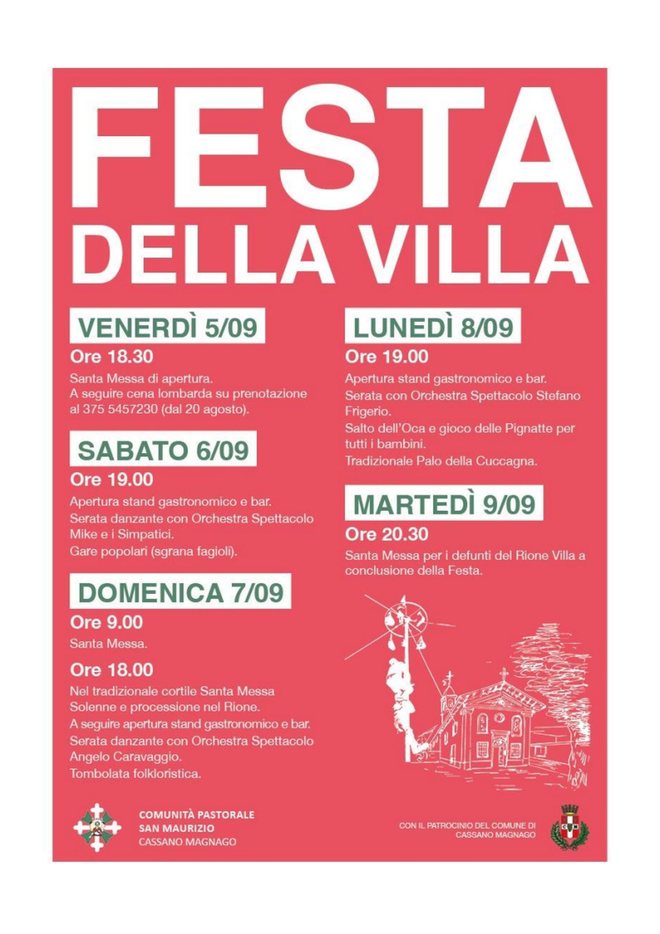 Locandina Festa della Villa 2025 Locandina Festa della Villa 2025