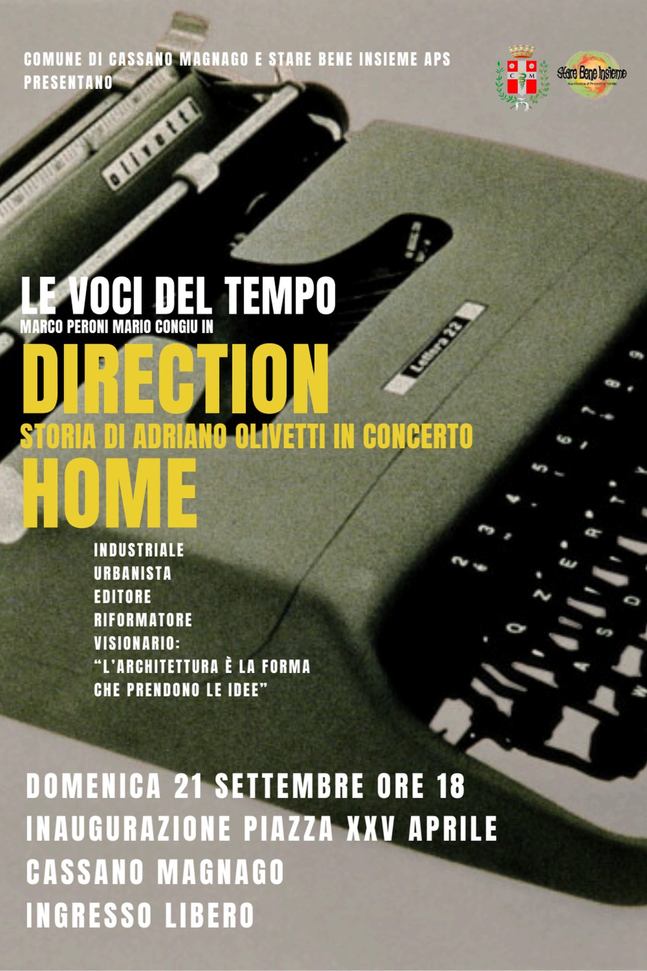 Spettacolo Olivetti Locandina spettacolo Olivetti